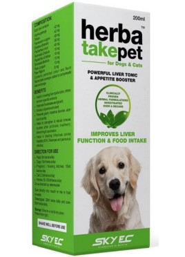 SKY EC HERBA TAKE-PET HERBAL LIVER  DOG CATS HORS NURSING BITCH 200ML